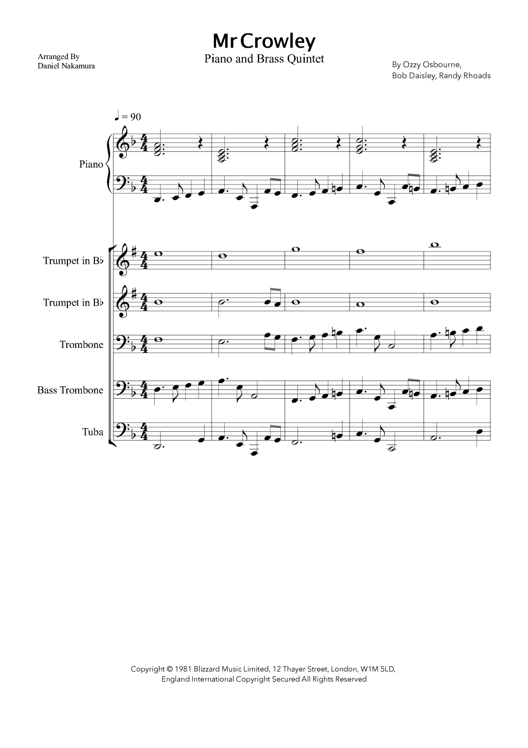 Mr. Crowley (arr. Daniel Nakamura)