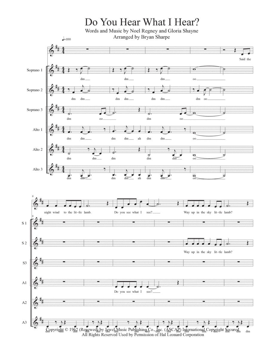 Do You Hear What I Hear (arr. Bryan Sharpe)