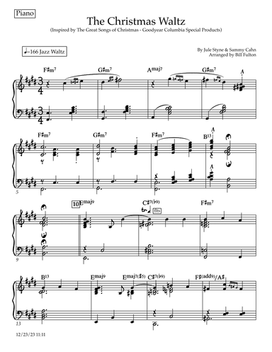 The Christmas Waltz (arr. Bill Fulton)