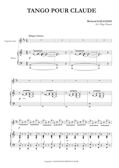 Tango Pour Claude (arr. Diego Marani)