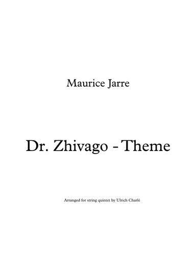 Dr Zhivago                       (theme) (arr. U.Charlé)