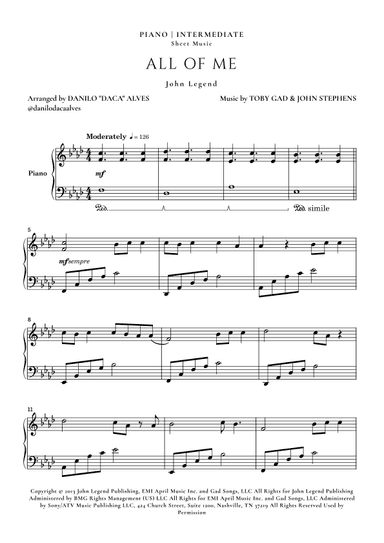 All Of Me (arr. Danilo "Daca" Alves)