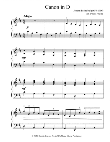 Canon in D (Pachelbel's Canon) (arr. Dennis Frayne)