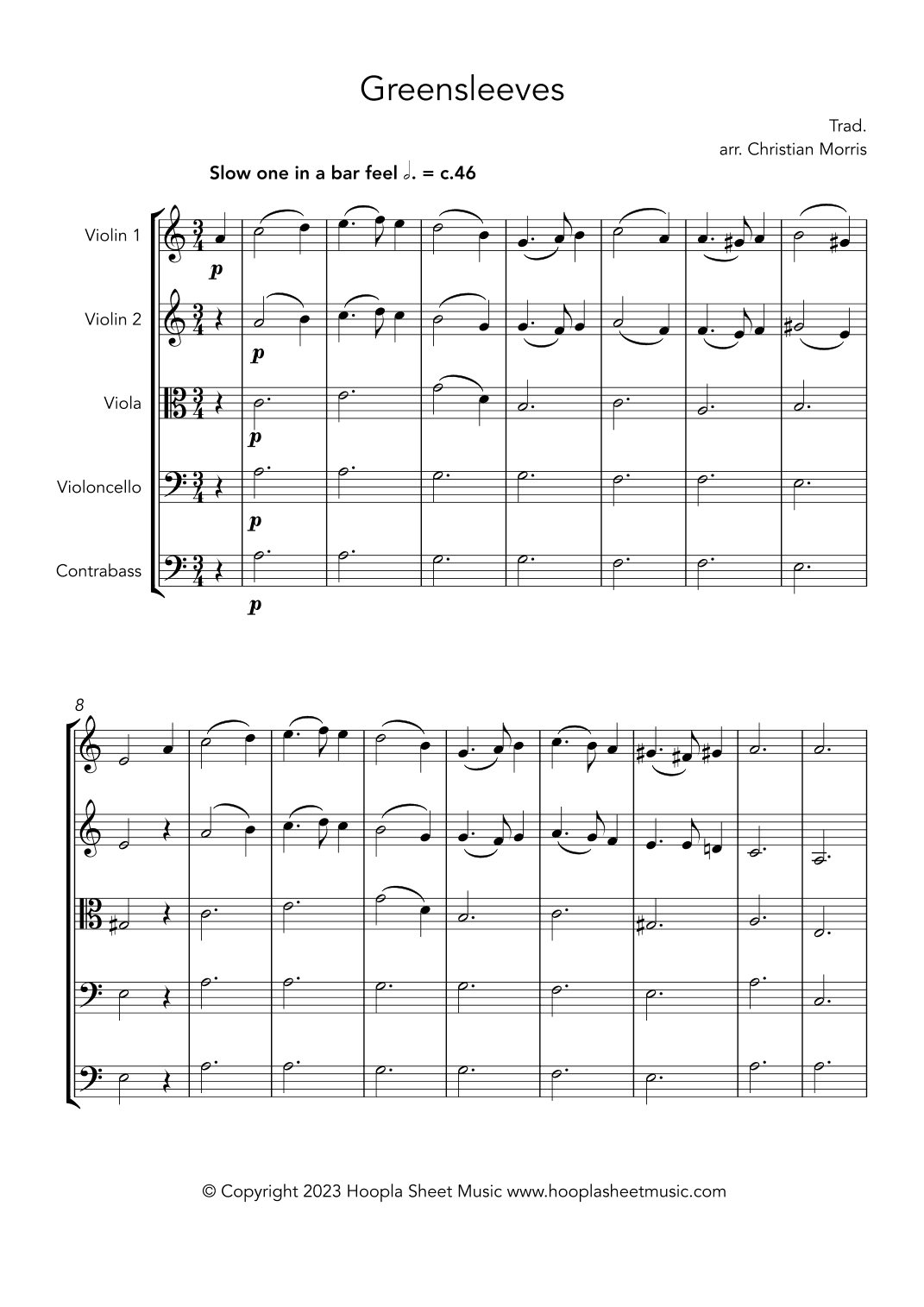 Greensleeves (Fantasy) (arr. Christian Morris)