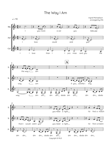 The Way I Am (arr. MaryAnne Muglia Smith)
