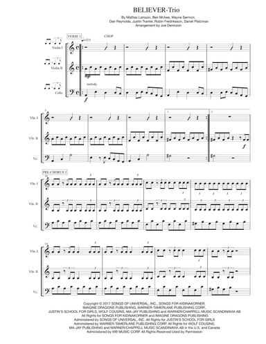 Believer (arr. Joe Deninzon)