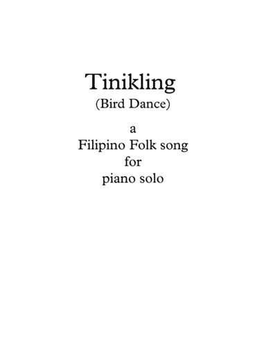 Bird-like Dance (Tinikling) (arr. Shawn Heller)