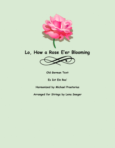 Lo How a Rose E'er Blooming (two violins and cello) (arr. Lena Seeger)