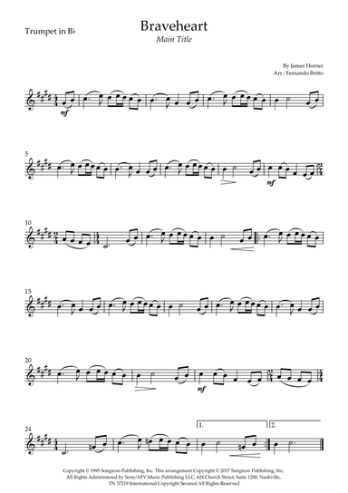 Braveheart - Main Title (arr. Fernando Britto)