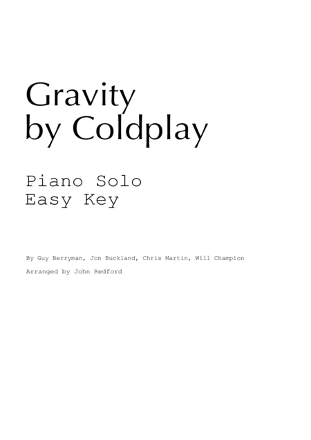 Gravity (arr. John Redford)