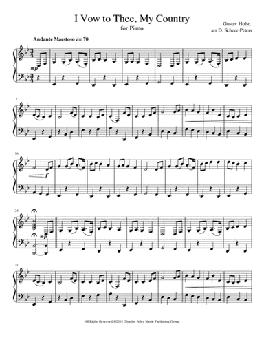 I Vow to Thee, My Country (arr. Dyre Scheer-Peters)