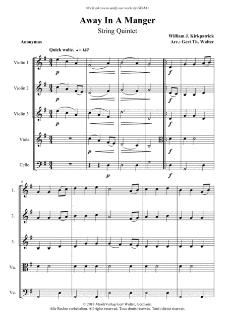 Away In A Manger (2nd. version) (arr. Gert Th. Walter)