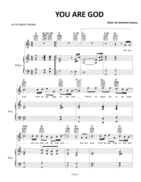 You are God (arr. Gabriel Adedeji)
