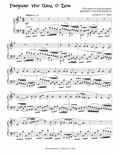 Prepare the Way, O Zion (arr. P. F. Tillen)