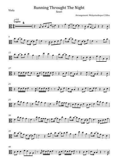 Running Through The Night (arr. Melquisedeque C.Silva)