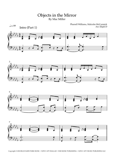 Objects In The Mirror (arr. Elijah D)