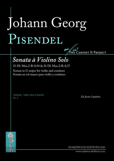 Pisendel. Sonata for Violin and continuo in G major (New Violin Sonata No.3) (arr. Sneakwood Editions)