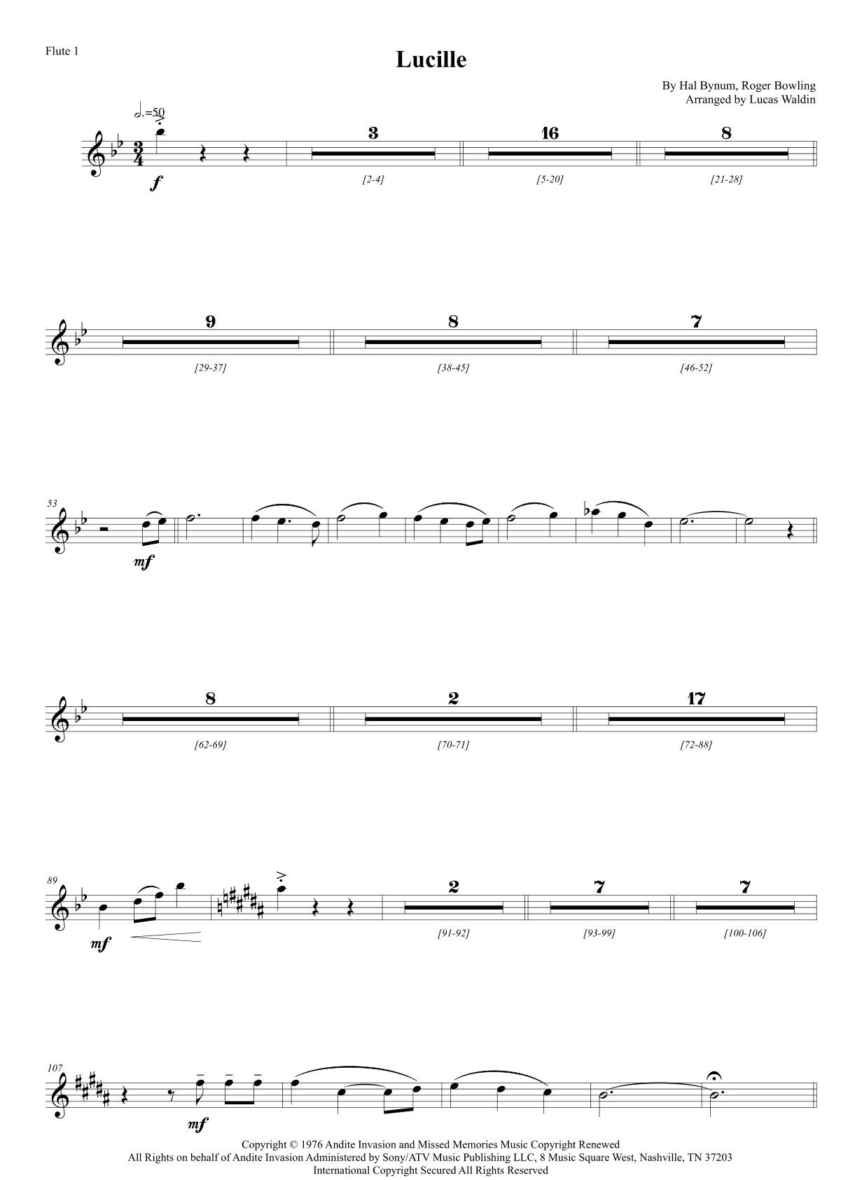 Lucille (arr. Lucas Waldin)