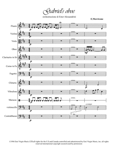 Gabriel's Oboe (arr. Ester Alessandrini)