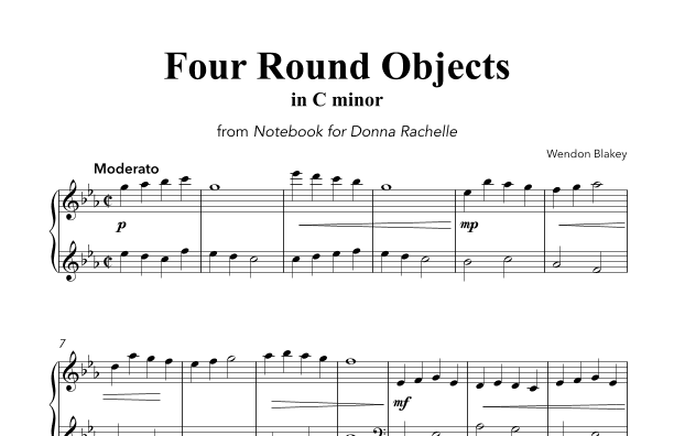 Four Round Objects in C minor