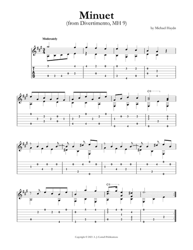 Minuet (from Divertimento, MH 9) (arr. Mark Phillips)