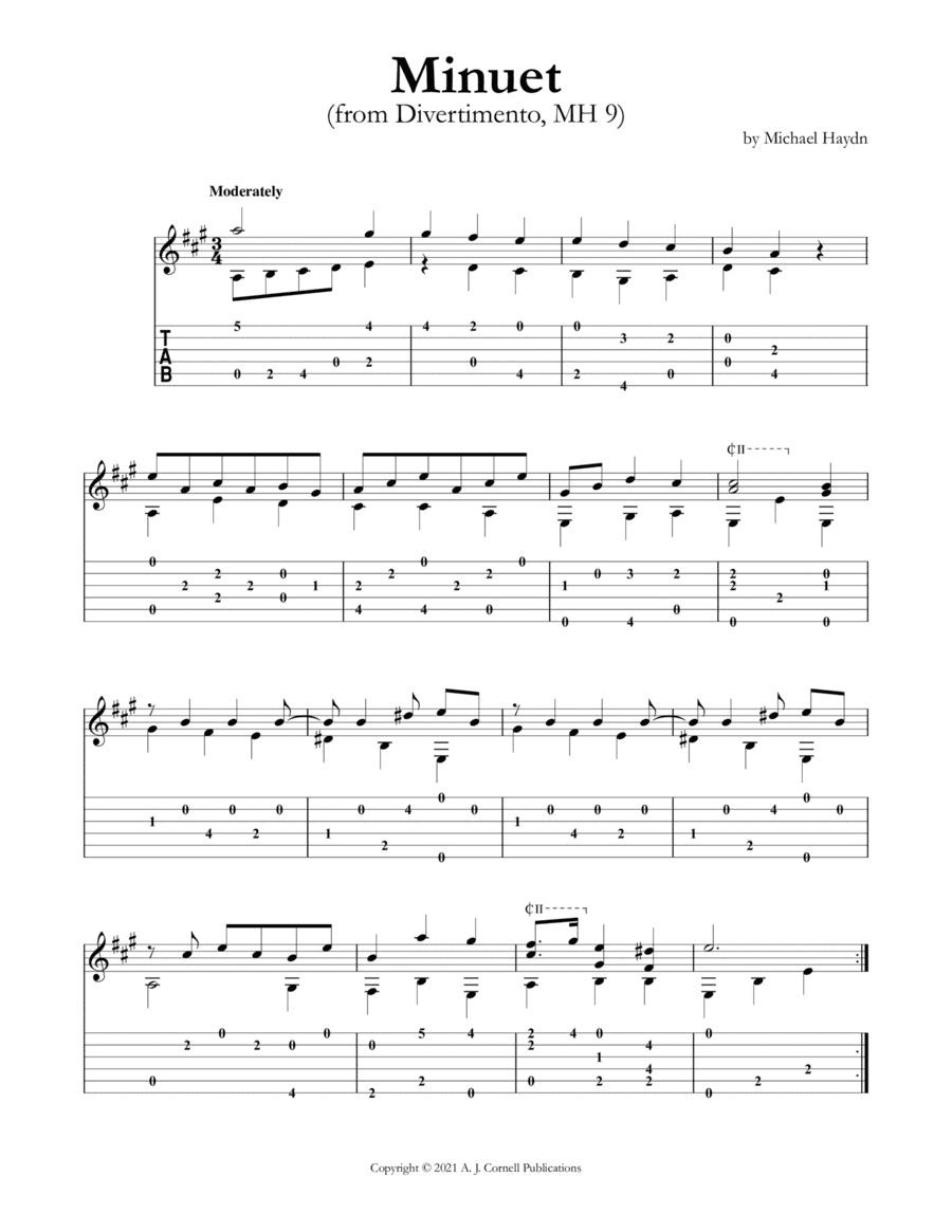 Minuet (from Divertimento, MH 9) (arr. Mark Phillips)