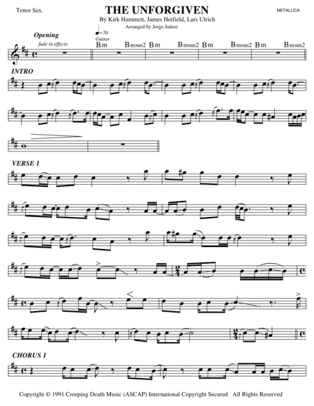 The Unforgiven (arr. Jorge Juárez)