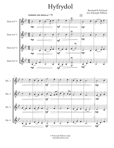 Hyfrydol - Horn Quartet (arr. M Joseph Willette)