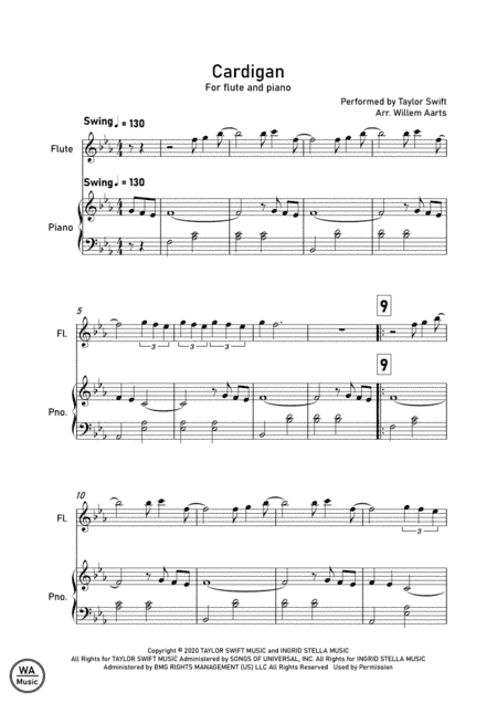 Cardigan (arr. Willem Aarts)