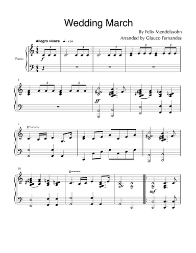 Wedding March (arr. Glauco Fernandes)