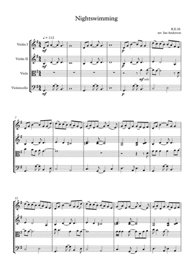 Nightswimming (arr. Ian Anderson)