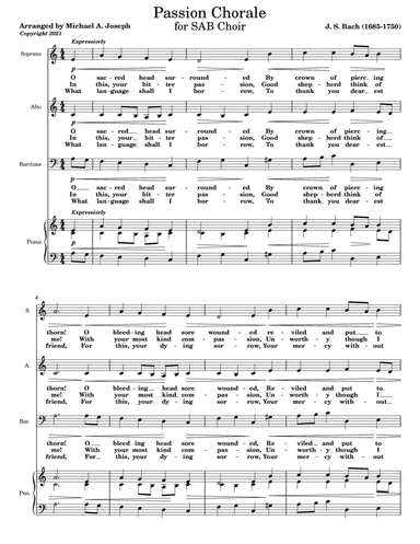 O Sacred Head Surrounded (arr. Michael A. Joseph)