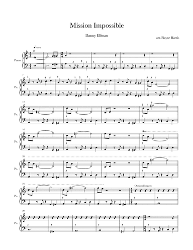 Mission Impossible Theme (arr. Elayne Harris)
