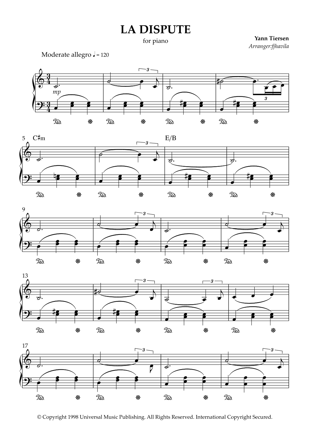 La Dispute (arr. Jhavilah)