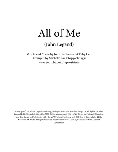 All Of Me (arr. Michelle Lau)