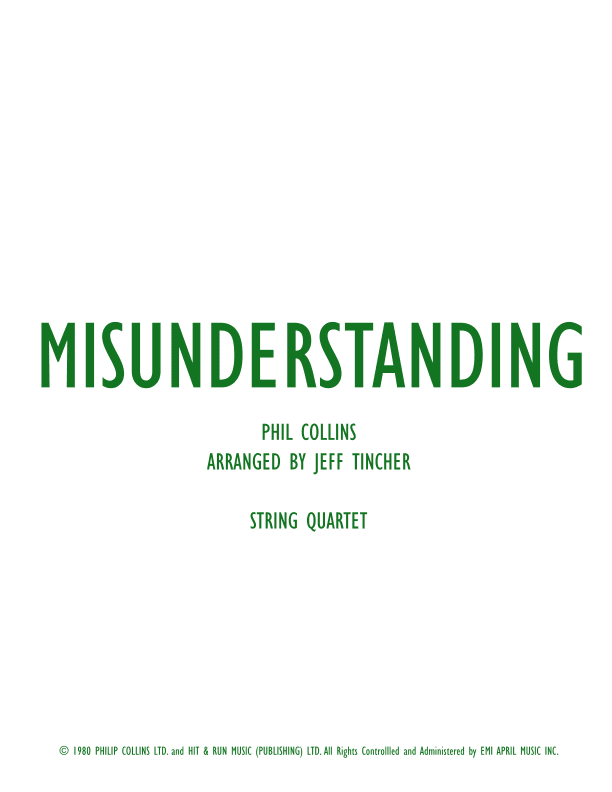 Misunderstanding (arr. Jeff Tincher)