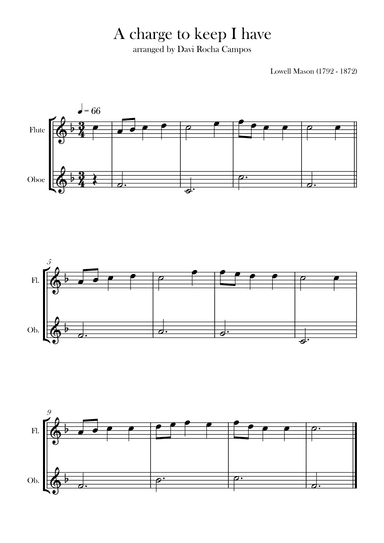 A charge to keep I have (arr. Davi Rocha Campos)