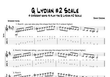 G Lydian #2 Scale (4 Ways to Play)