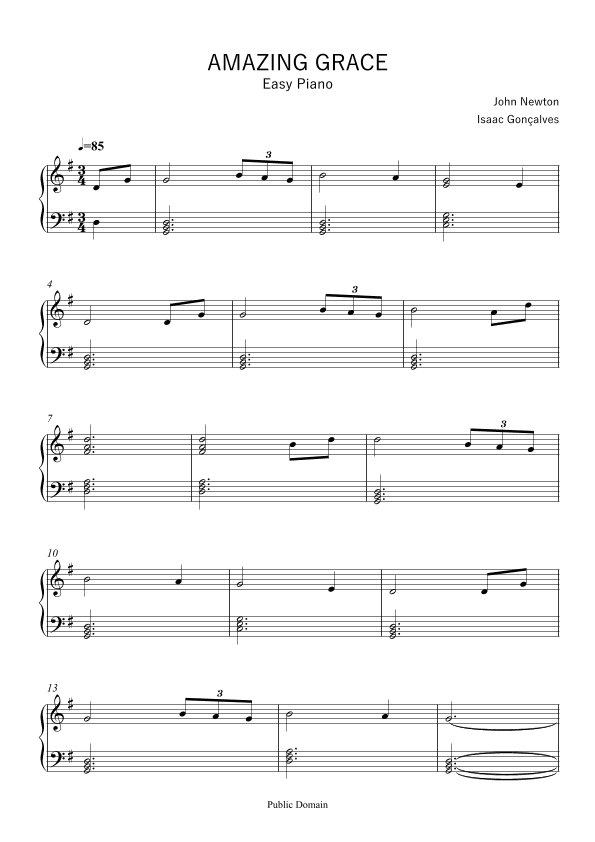 Amazing Grace (arr. Isaac Gonçalves)