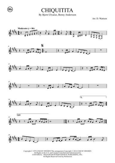 Chiquitita (arr. Douglas Wattson)