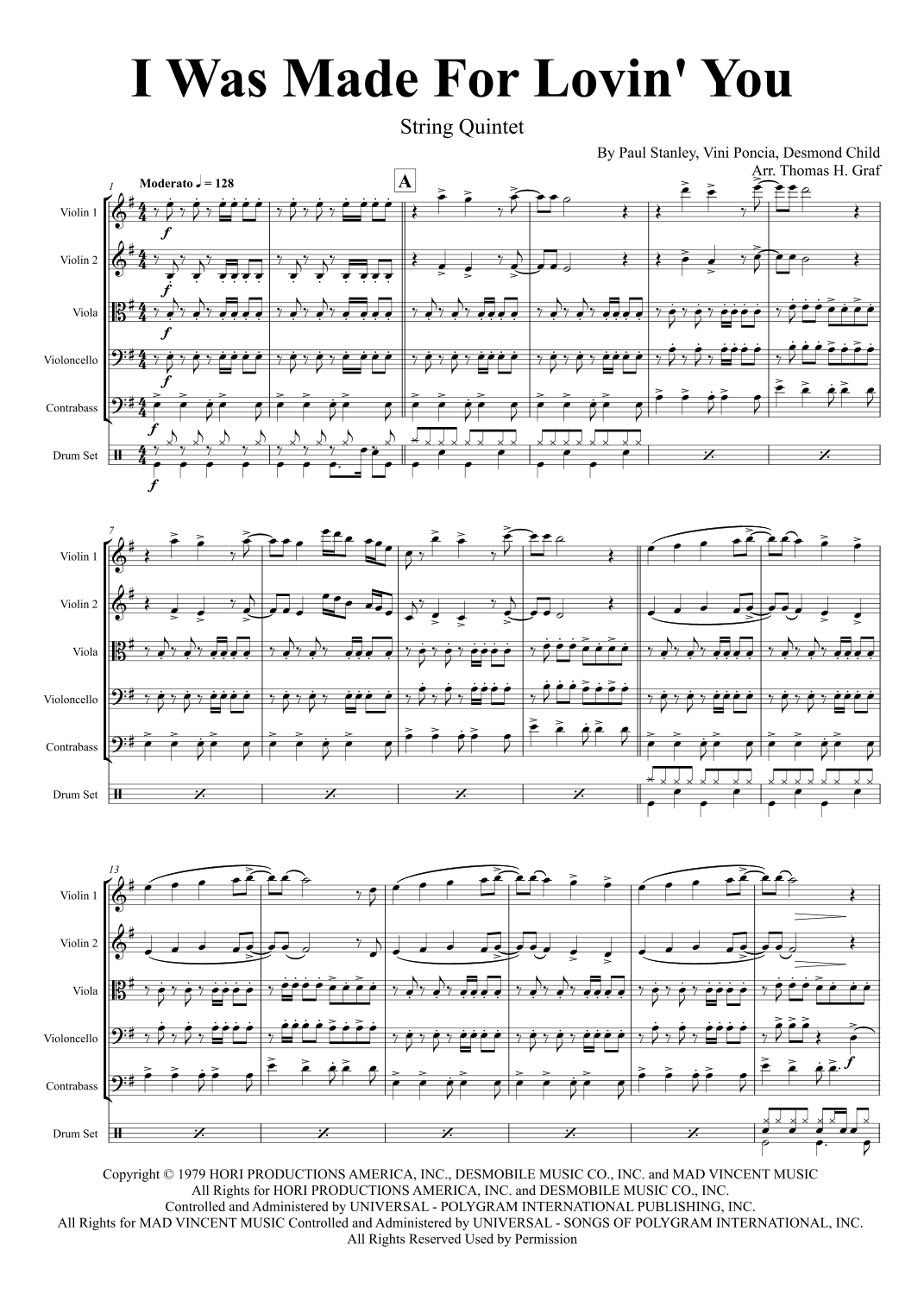 I Was Made For Lovin' You (arr. Thomas H. Graf)