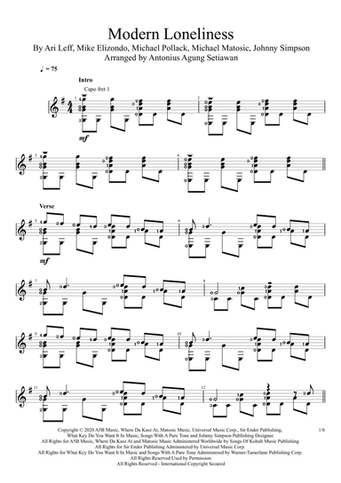 Modern Loneliness (arr. Antonius Agung Setiawan)