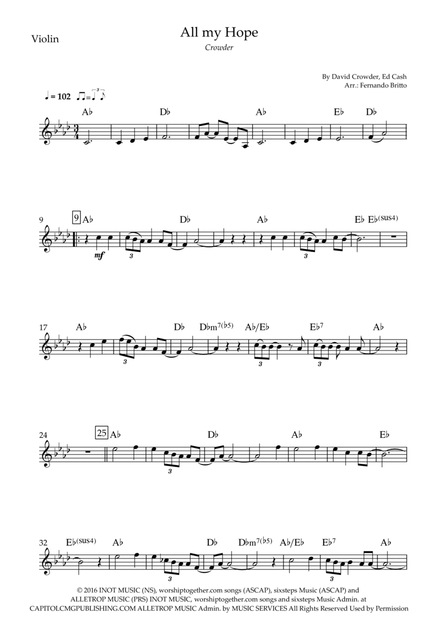 All My Hope (arr. Fernando Britto)