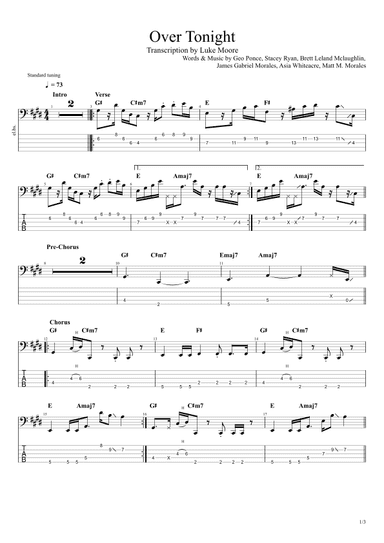 Over Tonight (arr. Luke Moore)