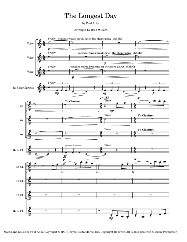 The Longest Day (arr. Brad Willard)