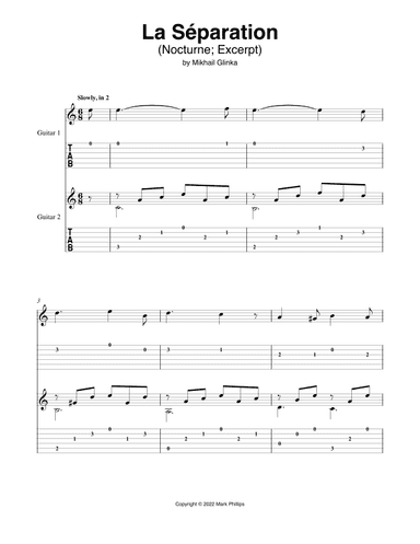 La Séparation (arr. Mark Phillips)