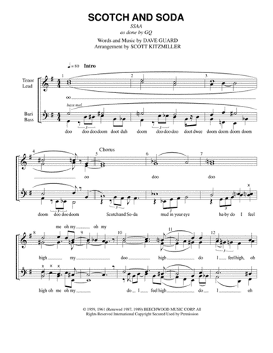 Scotch And Soda (arr. Scott Kitzmiller)