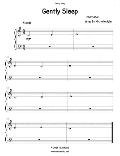 Gently Sleep (arr. Michelle Ayler)