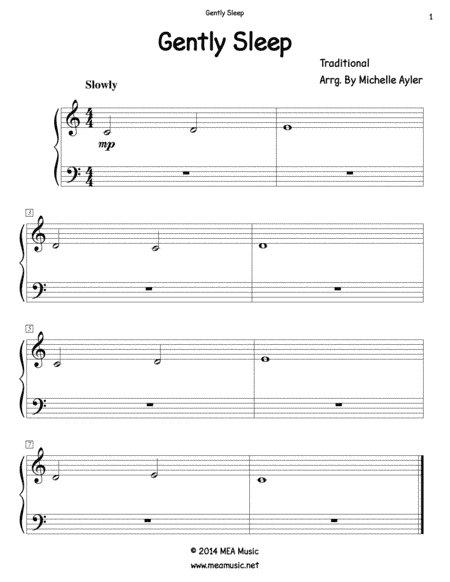 Gently Sleep (arr. Michelle Ayler)