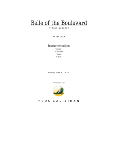 Belle Of The Boulevard (arr. Pedreel's Music)